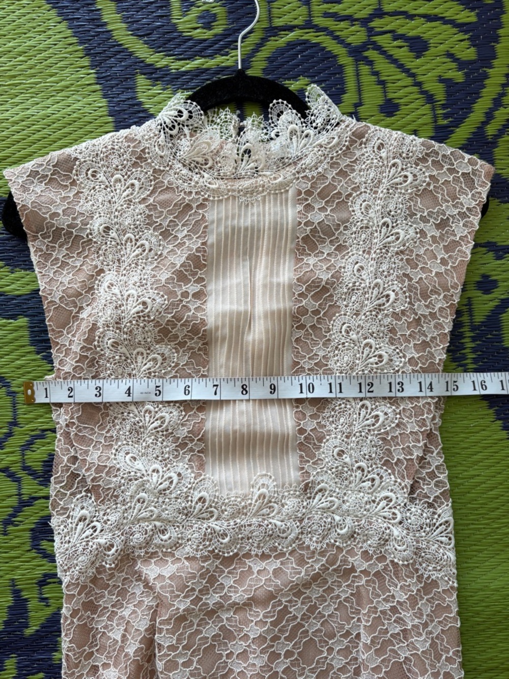 Sandro Paris Peaches High Neck Lace Dress Sz 2 Blush Pink Soft Glamour Romantic - Picture 13 of 15
